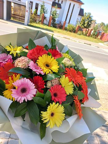 Букет цветов из: Герберы в Радужный